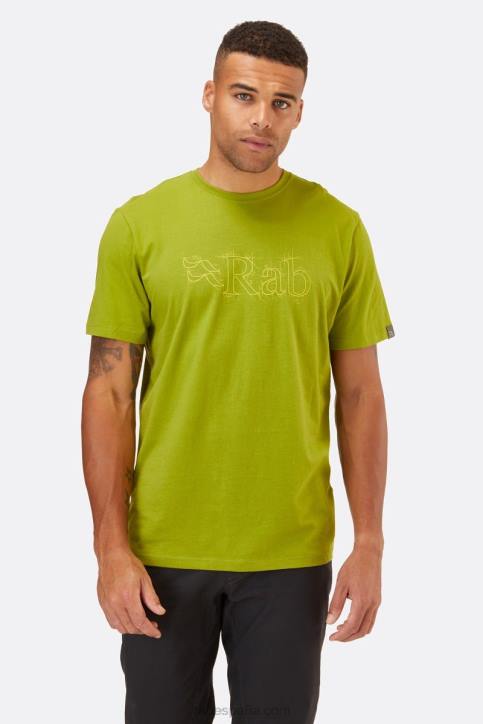 Hombres Rab Camiseta De Algodón Orgánico Stance Sketch Dt4b968 Verde álamo Temblón