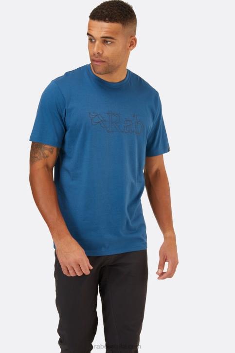 Hombres Rab Camiseta De Algodón Orgánico Stance Sketch Dt4b970 Mezclilla