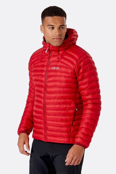 Hombres Rab Chaqueta Abrigos Cirrus Alpine Dt4b771 Ascenso Rojo