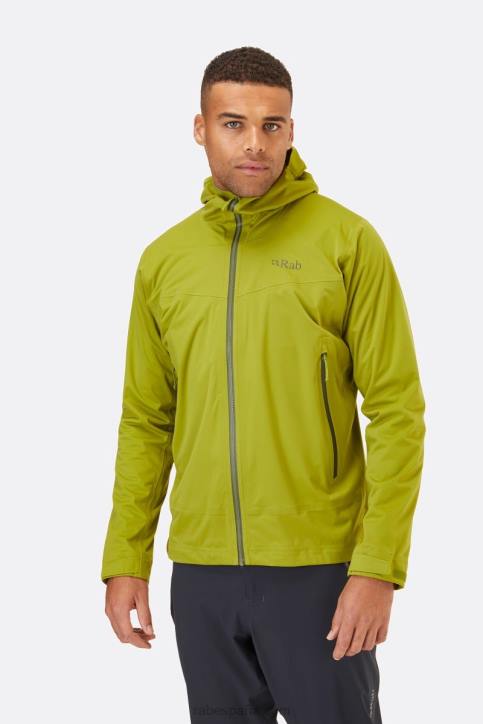 Hombres Rab Chaqueta Impermeable Cinética 2.0 Dt4b918 Verde álamo Temblón