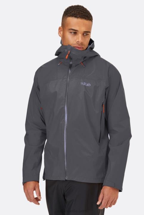 Hombres Rab Chaqueta Impermeable Downpour Plus 2.0 Dt4b893 Grafeno