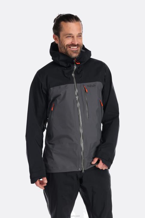 Hombres Rab Chaqueta Latok Mountain Gore-tex® Pro Dt4b908 Negro/grafeno