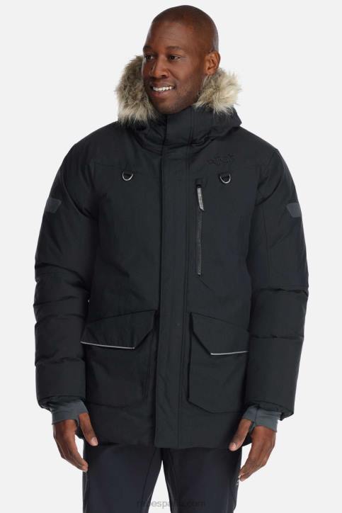 Hombres Rab Parka De Plumón Arctus Dt4b792 Negro
