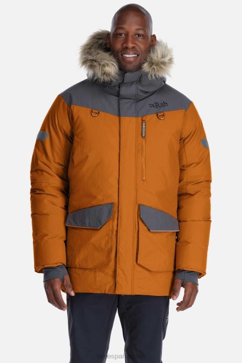Hombres Rab Parka De Plumón Arctus Dt4b794 Mermelada