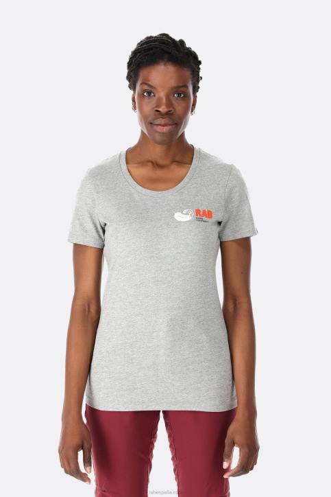 Mujer Rab Postura Camiseta Vintage Dt4b398 Gris Marga