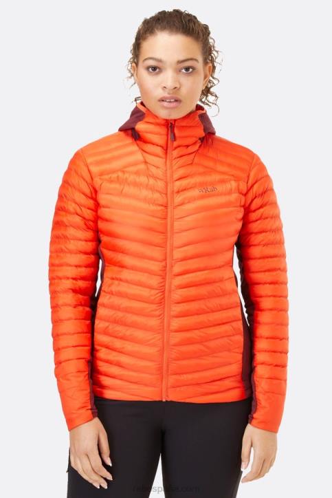 Mujer Rab Chaqueta Impermeable Con Capucha Cirrus Flex 2.0 Dt4b58 Pomelo Rojo
