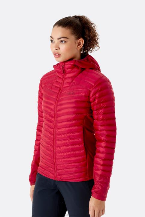 Mujer Rab Chaqueta Impermeable Con Capucha Cirrus Flex 2.0 Dt4b59 Rubí