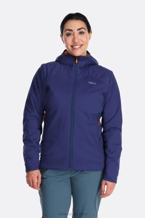 Mujer Rab Chaqueta Impermeable Ligera Alpina Xenair Dt4b119 Patriota Azul