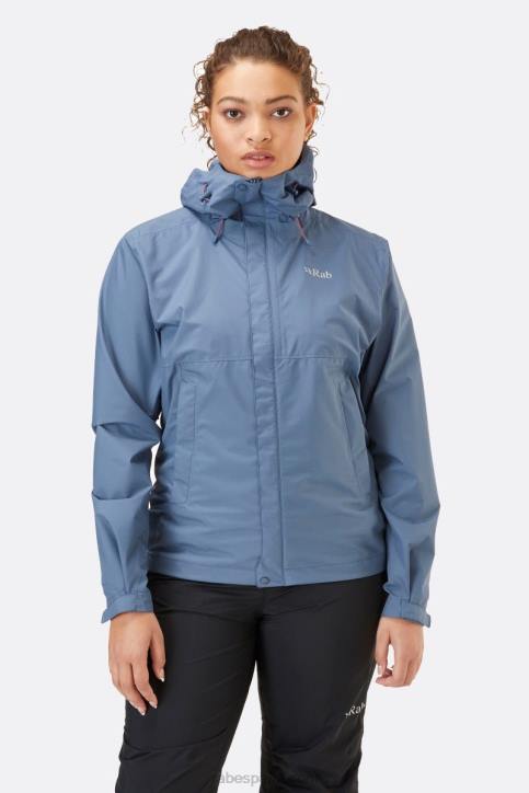 Mujer Rab Chamarra Impermeable Ecológica Downpour Dt4b152 Mar De Bering