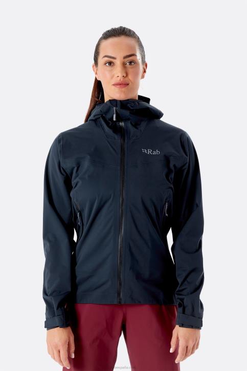Mujer Rab Chaqueta Impermeable Cinética 2.0 Dt4b204 Beluga