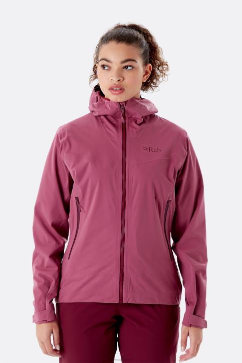 Mujer Rab Chaqueta Impermeable Cinética 2.0 Dt4b206 Brezo