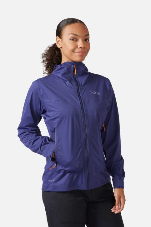 Mujer Rab Chaqueta Impermeable Cinética 2.0 Dt4b209 Patriota Azul