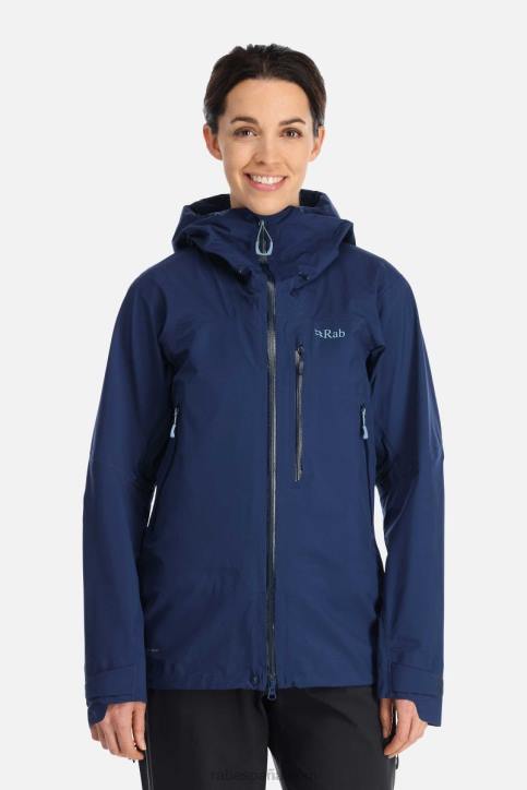 Mujer Rab Chaqueta Impermeable Cortafuegos Dt4b174 Tinta Profunda