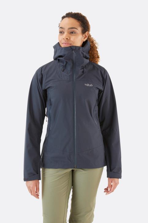 Mujer Rab Chaqueta Impermeable Eco Arco Dt4b193 Beluga