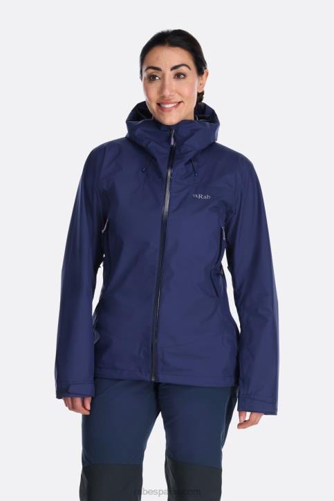 Mujer Rab Chaqueta Impermeable Eco Arco Dt4b197 Patriota Azul