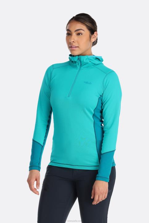 Mujer Rab Conducto Con Capucha Dt4b241 Aguamarina